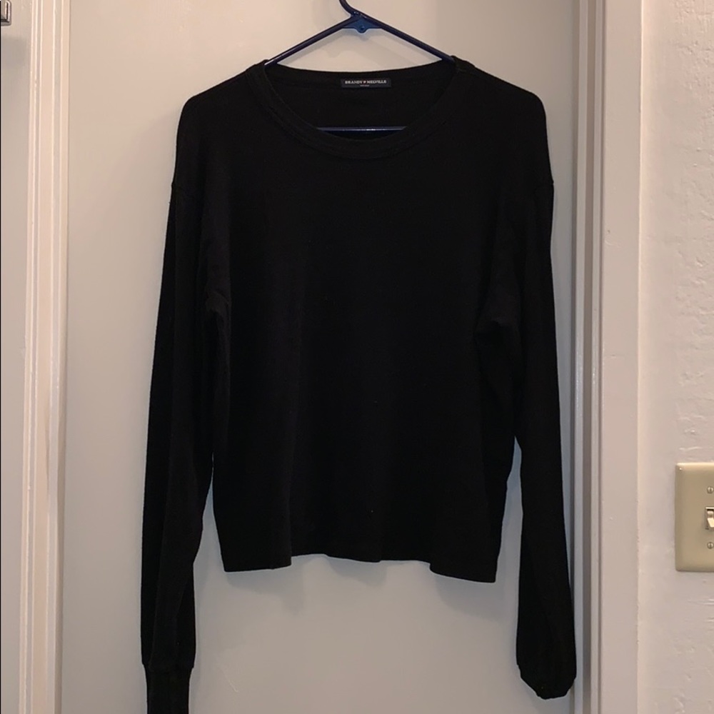 Brandy Melville Black Long Sleeve Top